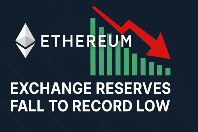 Lượng ETH Trên Sàn Giao Dịch Giảm Đến Mức Kỷ Lục Lượng ETH Trên Sàn Giao Dịch Giảm Đến Mức Kỷ Lục